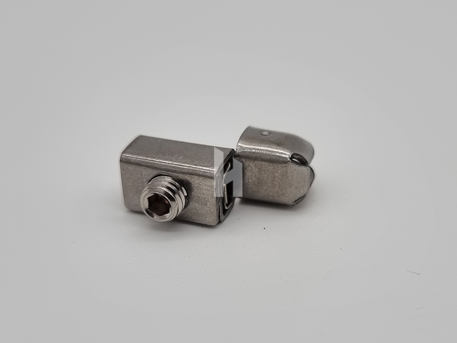 Kordelverbinder in Edelstahl für Kugel Ø6mm mit Metall-Inlet
